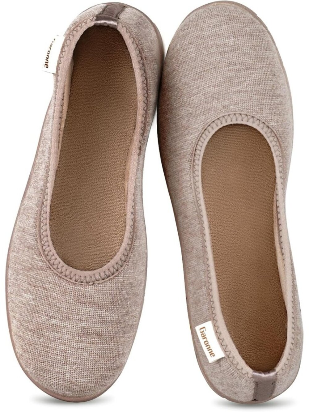 Women's Beige Lightweight Loafer Memory Foam Non-Slip Bedroom Indoor Slipper